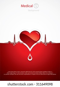 Heart and heartbeat symbol.Medical vector