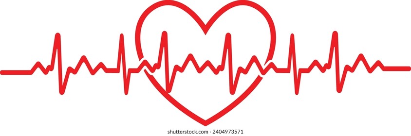 heart and heartbeat vector design