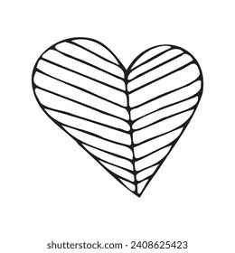 corazón. corazones. garabato. diferentes patrones de corazones. belleza. día de San Valentín. vector. sobre un fondo blanco. patrón. un elemento decorativo. decoración.