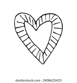 heart. hearts. doodle. different patterns of hearts. beauty. valentine's day. vector. on a white background. pattern. a decorative element. decor.