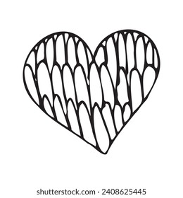 heart. hearts. doodle. different patterns of hearts. beauty. valentine's day. vector. on a white background. pattern. a decorative element. decor.