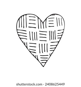 heart. hearts. doodle. different patterns of hearts. beauty. valentine's day. vector. on a white background. pattern. a decorative element. decor.