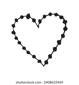 heart. hearts. doodle. different patterns of hearts. beauty. valentine's day. vector. on a white background. pattern. a decorative element. decor.