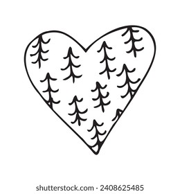 Herz. Herzen. doodle. verschiedene Herzmuster. Schönheit. Valentinstag. Vektor. auf weißem Hintergrund. Muster. ein dekoratives Element. Dekor.