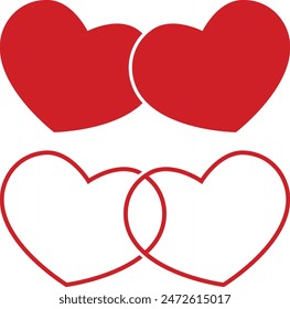 corazón con corazones amor Vector