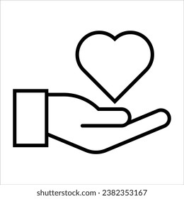 heart, Help and support icon