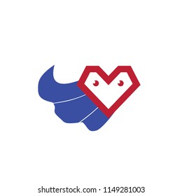Heart Hero Logo Illustrations