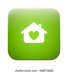 Heart home icon