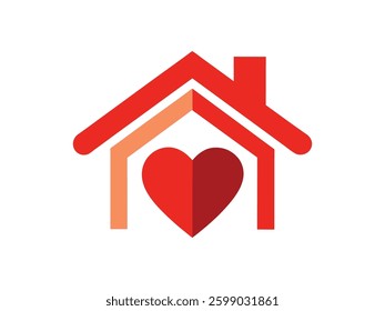 heart home logo design and art