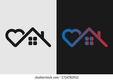 	
Heart with home shape designed as a logo or icon. This icons prepared for coronovirus (covid-19) Remarkable icons shows messages ''stay home'' or ''stay safe''.