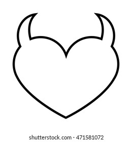 Heart Horns Icon Stock Vector (Royalty Free) 471581072 | Shutterstock