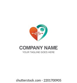 Plantilla de logotipo del Hospital Cardíaco Logo creativo Logotipo de salud humana es un logotipo muy útil