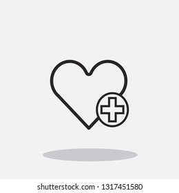 Heart hospitality vector icon