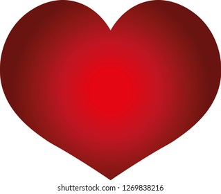 Heart Hot Red Love Vector illustration