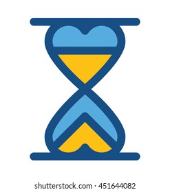 Heart Hourglass Vector Icon