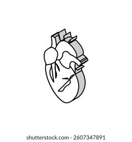 heart human organ isometric icon vector. heart human organ sign. isolated symbol illustration