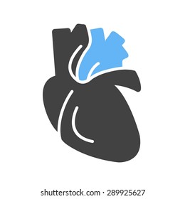 Heart, human organ, organ, medical icon vector image. Can also be used for healthcare and medical. Suitable for mobile apps, web apps and print media.