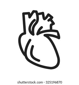 Heart, human organ, organ, medical icon vector image. Can also be used for healthcare and medical. Suitable for mobile apps, web apps and print media.