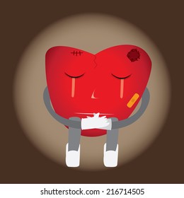 Heart hurt illustration