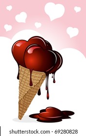 Heart ice cream