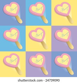 Heart, ice cream, lollipop / illustrations / raster