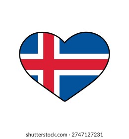 Heart with the Iceland flag
Vector heart with the flag on a white background