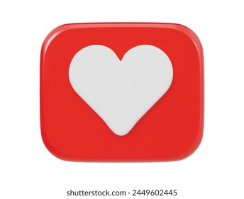  Icono de corazón 3d ilustración de renderizado