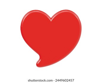 Icono de corazón 3d ilustración de renderizado