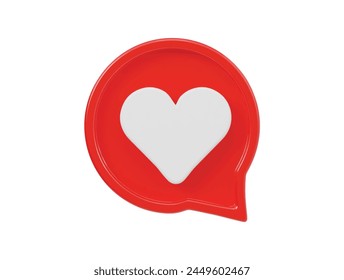  Icono de corazón 3d ilustración de renderizado