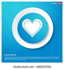 Heart icon Abstract Blue Web Sticker Button