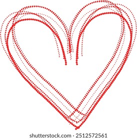 Heart icon in an abstract form - shape