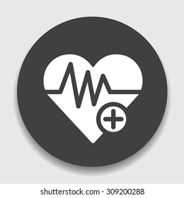 Heart icon with add sign