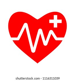 Heart icon with Add sign, favorite symbol - plus mark element