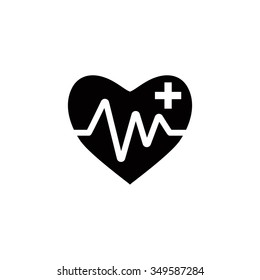 Heart icon with add symbol