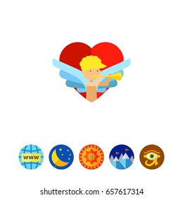 Heart icon with amour