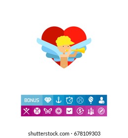 Heart icon with amour