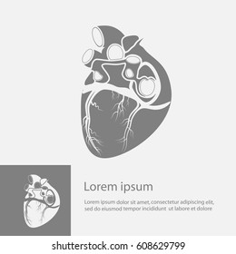 Heart icon. Back view