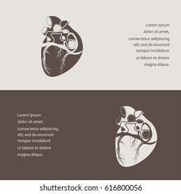 Heart icon. Back view
