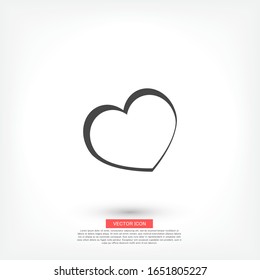 heart icon beautiful heart. love in the icon. heart vector graphics. eternal love. linear graphics 10 eps line