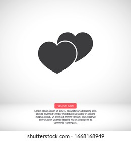 heart icon. beautiful heart. love in the icon. heart vector graphic. eternal love. 10 eps