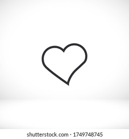 heart icon beautiful heart. love in the icon. heart vector graphics. eternal love. linear graphics 10 eps line
