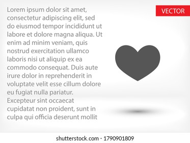 heart icon. beautiful heart. love in the icon. heart vector graphic. eternal love. 10 eps