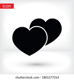 icono del corazón. hermoso corazón. amor en el icono. gráfico de vector de corazón. amor eterno. 10 pasos