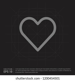 Heart icon - Black Creative Background - Free vector icon