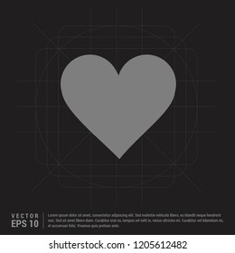 Heart icon - Black Creative Background - Free vector icon