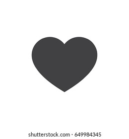 Heart icon in black on a white background. Vector illustration
