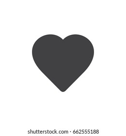 Heart icon in black on a white background. Vector illustration
