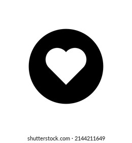 Heart icon in black round