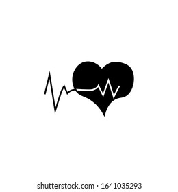 heart icon black vector illustration