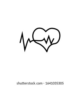 heart icon black vector illustration